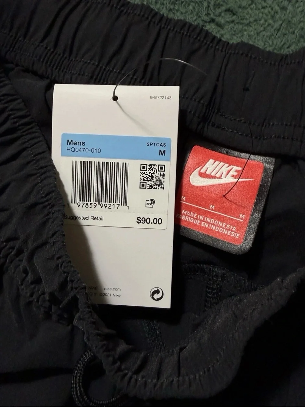 Men's Nike Tech Woven Shorts Casual Lounge Athletic Black HQ0470-010 Size Medium